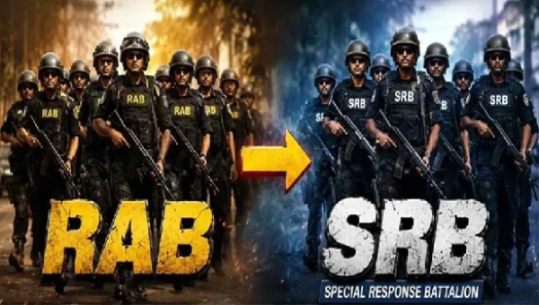 র&zwnj;্যাপিড অ্যাকশন ব্যাটালিয়ন (র&zwnj;্যাব) বিলুপ্ত করে স্পেশাল রেসপন্স ব&zwj;্যাটালিয়ন (এসআরবি) গঠন